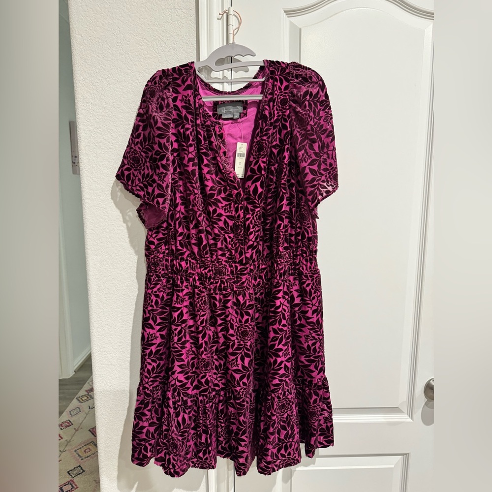 Anthropologie, Somerset Mini Dress Velvet Edition, 2X, NWT